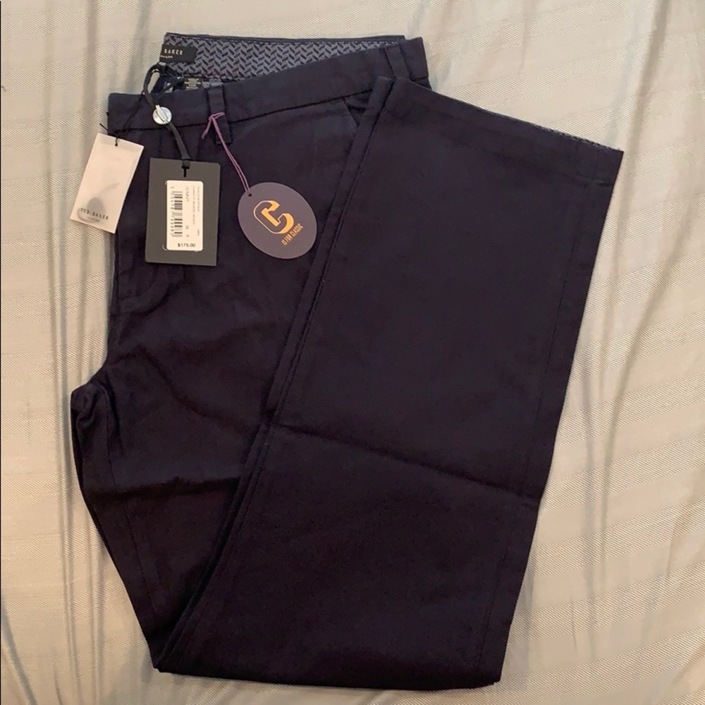 Brand New Ted Baker Men Trouser, 38 R, Navy